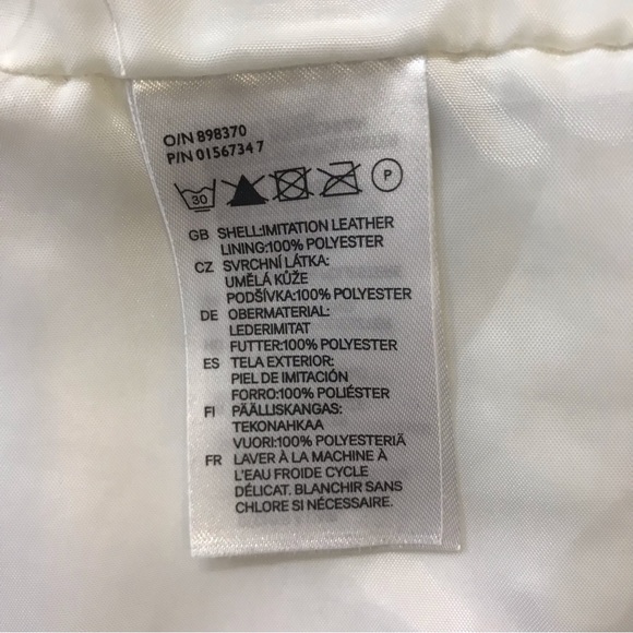 H&M Moto Cream Vest size 6 - Picture 3 of 7